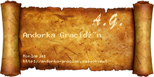Andorka Gracián névjegykártya